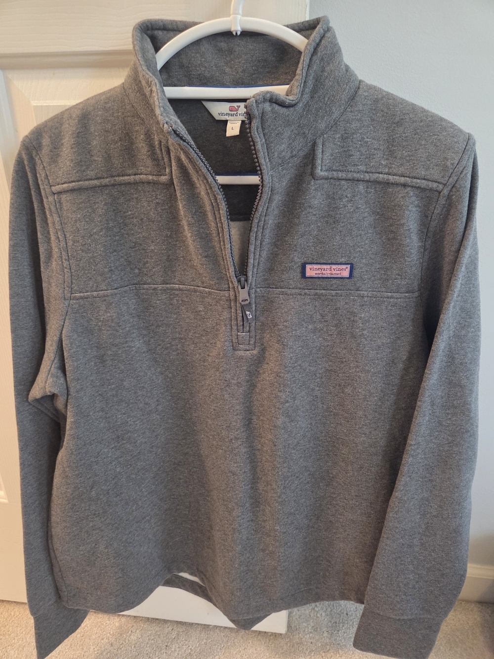 Vineyard Vines Women's Gray Quarter-Zip Pullover